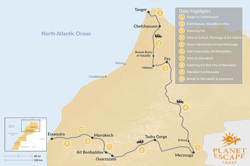Grand Morocco Tour North to South - 10 Days
